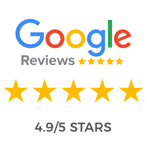 4.9 Stars Google Reviews Badge